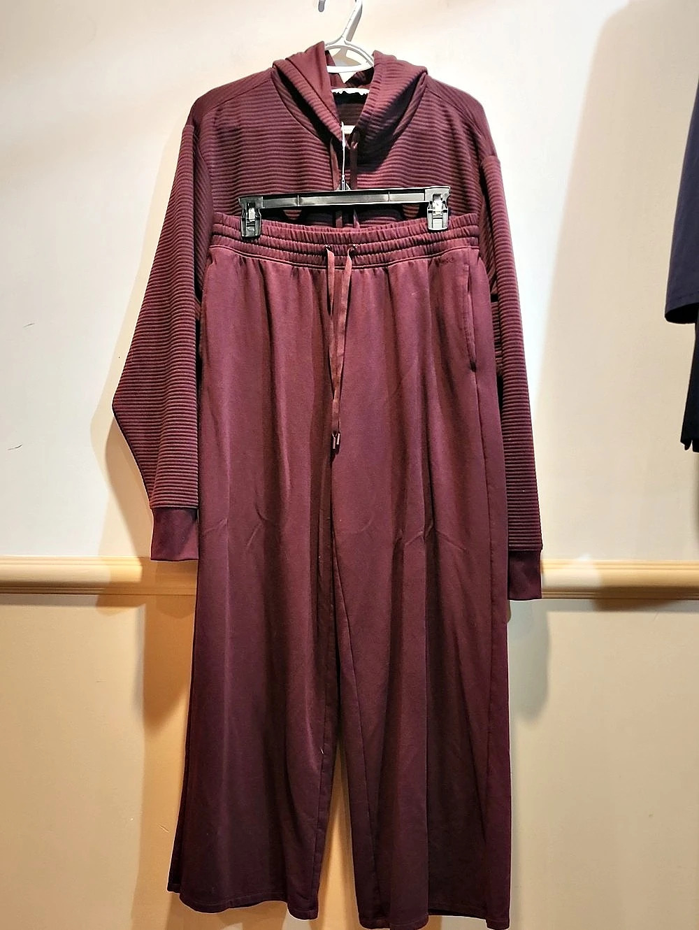D&C Maroon Track Pants Set.